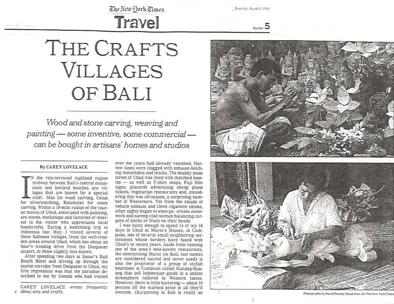 The Crafts Villages of Bali